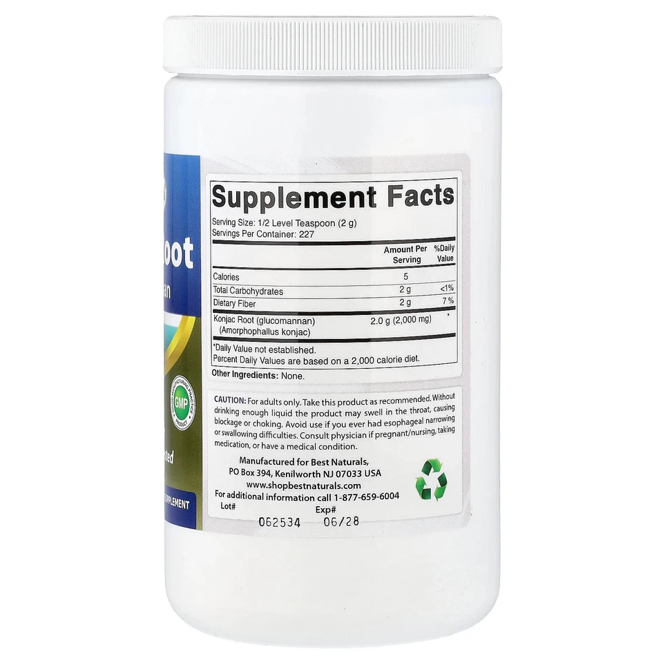 Glucomanano raíz Konjac, 1 lb (454 g) Foto 2 de 2