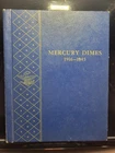 Near complete Mercury Dime Collection 1916-45 set Whitman Album  76 Silver Coins