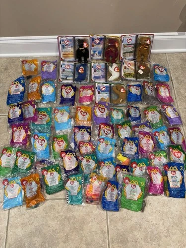 Lot of 64 McDonald’s TY Teenie Beanie Babies Vintage