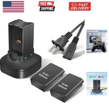 2Pack 4800mAh Rechargeable Battery Compatible with Xbox 360 Controller, Dual ...