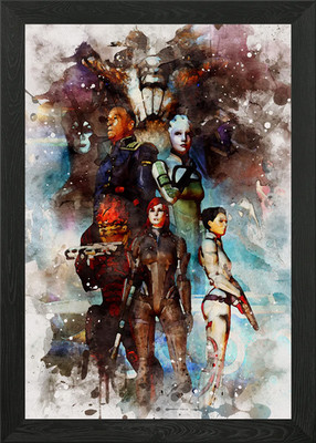 Mass Effect Framed Wall Art Poster Canvas Print Picture