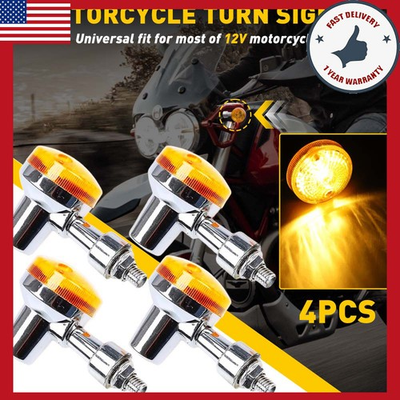#ad Motorcycles Turn Signal Blinker Lights Fit Honda High Kawasaki brightness USA 4X $13.99