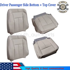 Driver Passenger Bottom Top Leather Seat Cover Gray Fits 07-14 Ford Expedition
