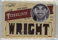 2012 Playoff Prime Cuts Timeline Custom Names Materials /25 David Wright #15