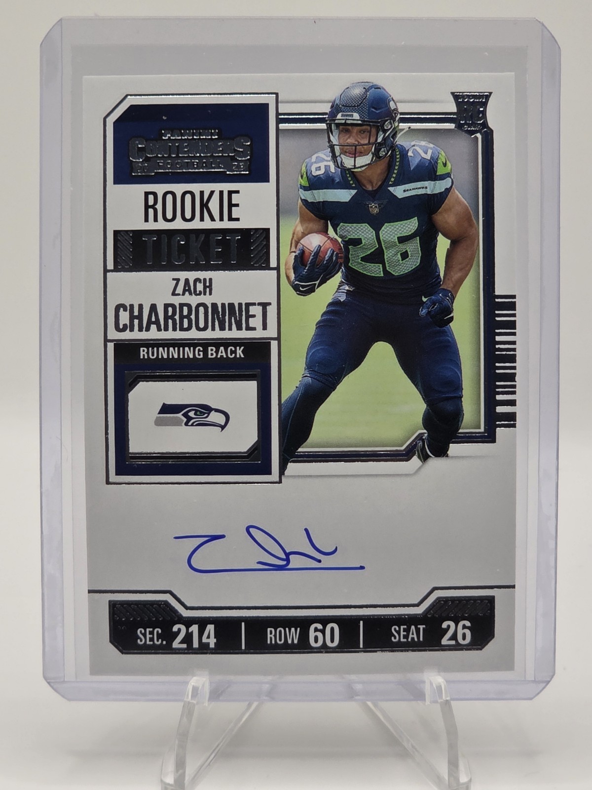 2023 Panini Contenders - Rookie Ticket RC Zach Charbonnet #141 On Card Auto