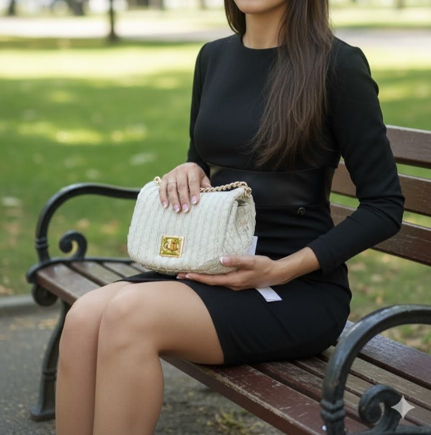 Bolsa De Mujer De Hombro Y Bandolera Alex Max BO301E Panna Invierno 2025 2026