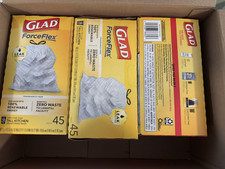 3 Box Glad ForceFlex Kitchen Drawstring Trash Bags -Febreze Fresh Clean-13 Gal.