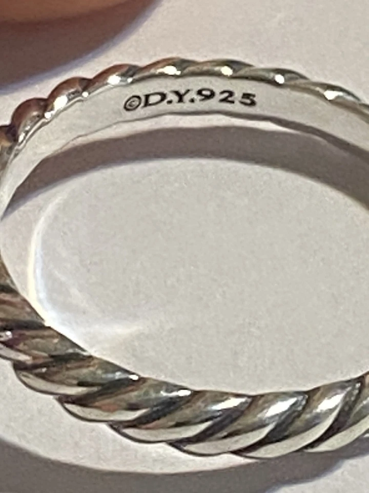 Anillo David Yurman 12x10mm Cojín Cuarzo Amarillo Plata de Ley 925 Talla 8 Foto 4 de 4