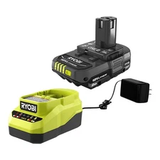 RYOBI ONE+ 18V Lithium-Ion 2.0 Ah Compact Battery and Charger Starter Kit