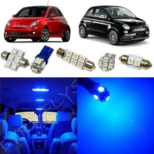 3x Blue LED lights interior package conversion kit for 2012-2015 Fiat 500 F51B