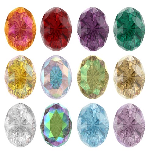 Superior PRIMERO 4160 Magical Oval Fancy Stones Crystals * Many - Foto 4