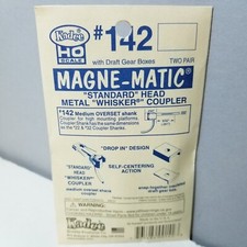 Kadee 142 Medium Overset Shank Mtl Whisker Couplers 2 pr HO Scale 242 Draft Gear