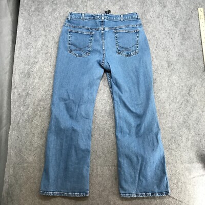 PBX Basics Jeans Womens Plus Size 18 Boot Cut Light Wash Denim w/ General Wear