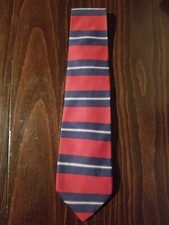 Mens Viaggio Silk Tie Made In USA Red And Blue Stripped
