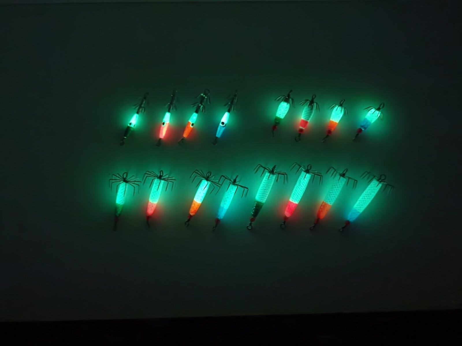 3 Maschere Seppia Testa Da Pesca Morbida Gonna Calamari Bagliore Esca