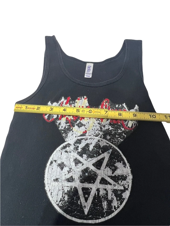 Camisetas sin mangas Motley Crue Rock Roll VERDADERAS vintage para mujer NEGRAS HECHAS EN EE. UU. GRANDES Foto 3 de 4