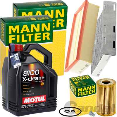 MANN INSPEKTIONSPAKET+5L MOTUL 5W-30 MOTORÖL passend für GOLF 5 PASSAT B6/7 AUDI