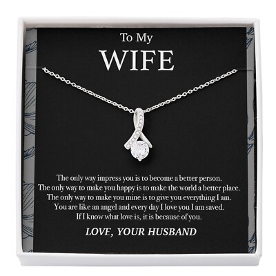 To My Wife Necklace, Gift For Wife, Wife Birthday Gift, Gifts For Her