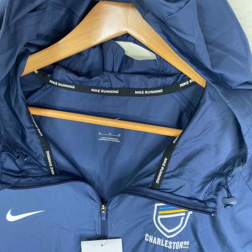 NWT Nike Dark Blue Lightweight Running Hooded Windbreaker Jacket Size X-Large - Picture 4 of 5