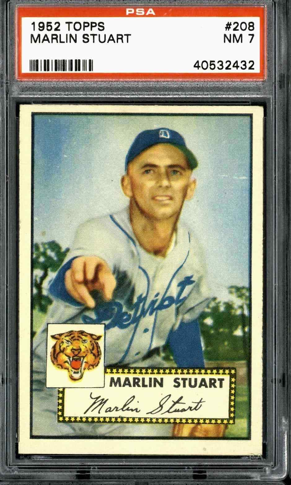 1952 Topps #208 Marlin Stuart - PSA 7