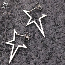Big Star Shape Punk Earrings Women Fashion Jewelry Stainless Steel Stud Earring