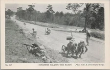 Postcard Military Infantry Guards the Roads 