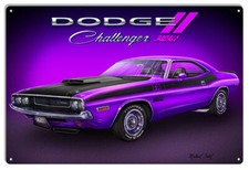 1970 Dodge Challenger 18 Heavy Duty Usa Metal Automobile Car Advertising Sign