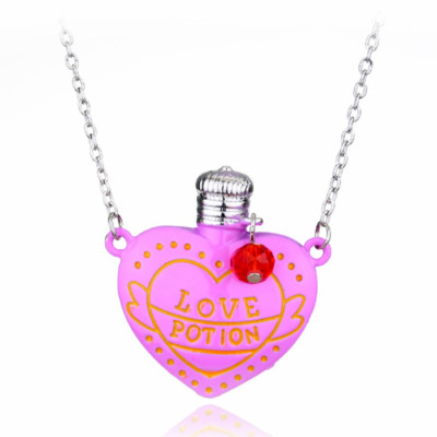Amorentia Love Potion Necklace Harry Potter Inspired Pink Heart Shaped Bottle 5691871444892 Ebay