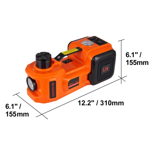 Electric Hydraulic Car Floor Jack 5 Ton 12V with Impact Wrench Inflator Pump - Picture 8 of 13