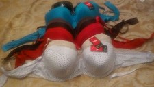 NEW ladies fashion bow push up lace poka dot bras ..lot of 6pcs