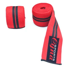CynaSports Weight Lifting Knee Elastic Wraps Training Fist Straps Power Lifting 