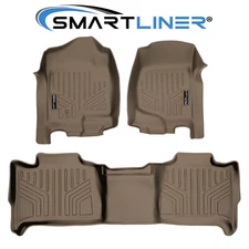 SMARTLINER Custom Fit Floor Mats 2 Row Liner 2007-2014 Tahoe Suburban Yukon XL