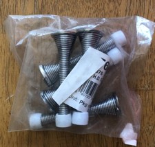 5 Pack Flex Door Stops 3 Flexible Heavy Duty Spring Door Stoppers Chrome Plated