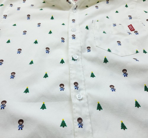 Medium RSVLTS x Bob Ross Long Sleeve Button Up Shirt - Christmas trees - Picture 4 of 5