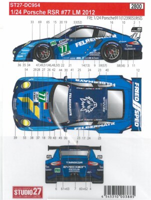 Maquette Studio 27 Porsche 911 GT1 - Échelle 1/24, Le Mans 1997 - Occasion