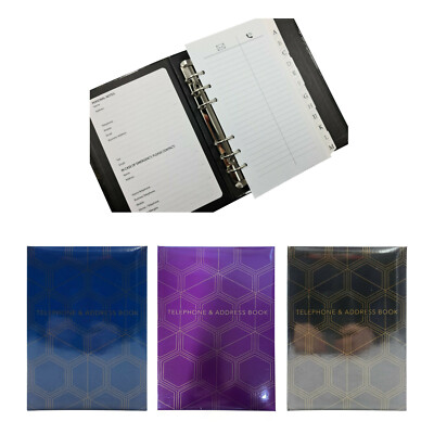 1 x Telefon & Adressbuch Index Reiter ringgebunden 110 mm x 210 mm Home Office