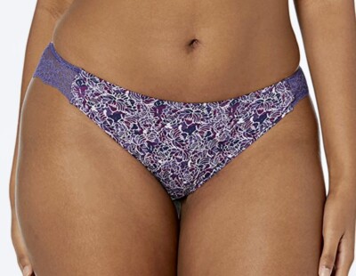 MAIDENFORM Comfort Devotion Batik Blossom Lace Back Tanga Panty Womens S 5 L XL