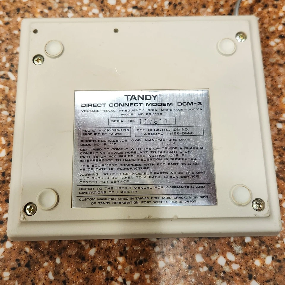 Módem Tandy Direct Connect DCM-3 #26-1178 Foto 2 de 3