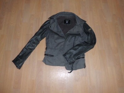TIGHA DAMEN STOFF/LEDER JACKE  GR:S TOP MEGA SELTEN AUS USA MITGEBRACHT