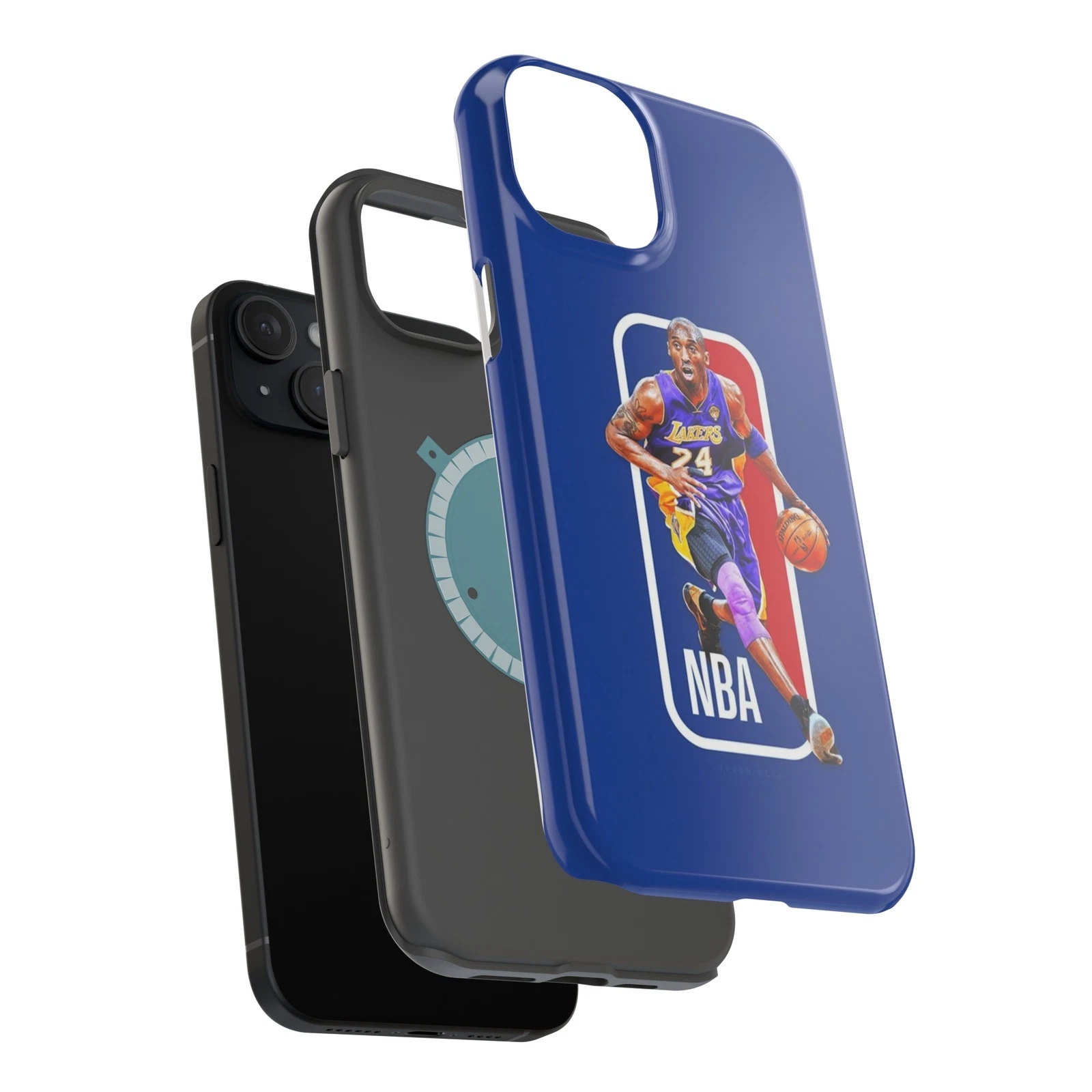 Kobe Bryant NBA Logo, Black Mamba Phone Case