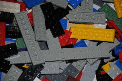 100 x Lego  Basic Platten zweireihig 2x2 bis 2x16 Gemischt 2er Flach Steine