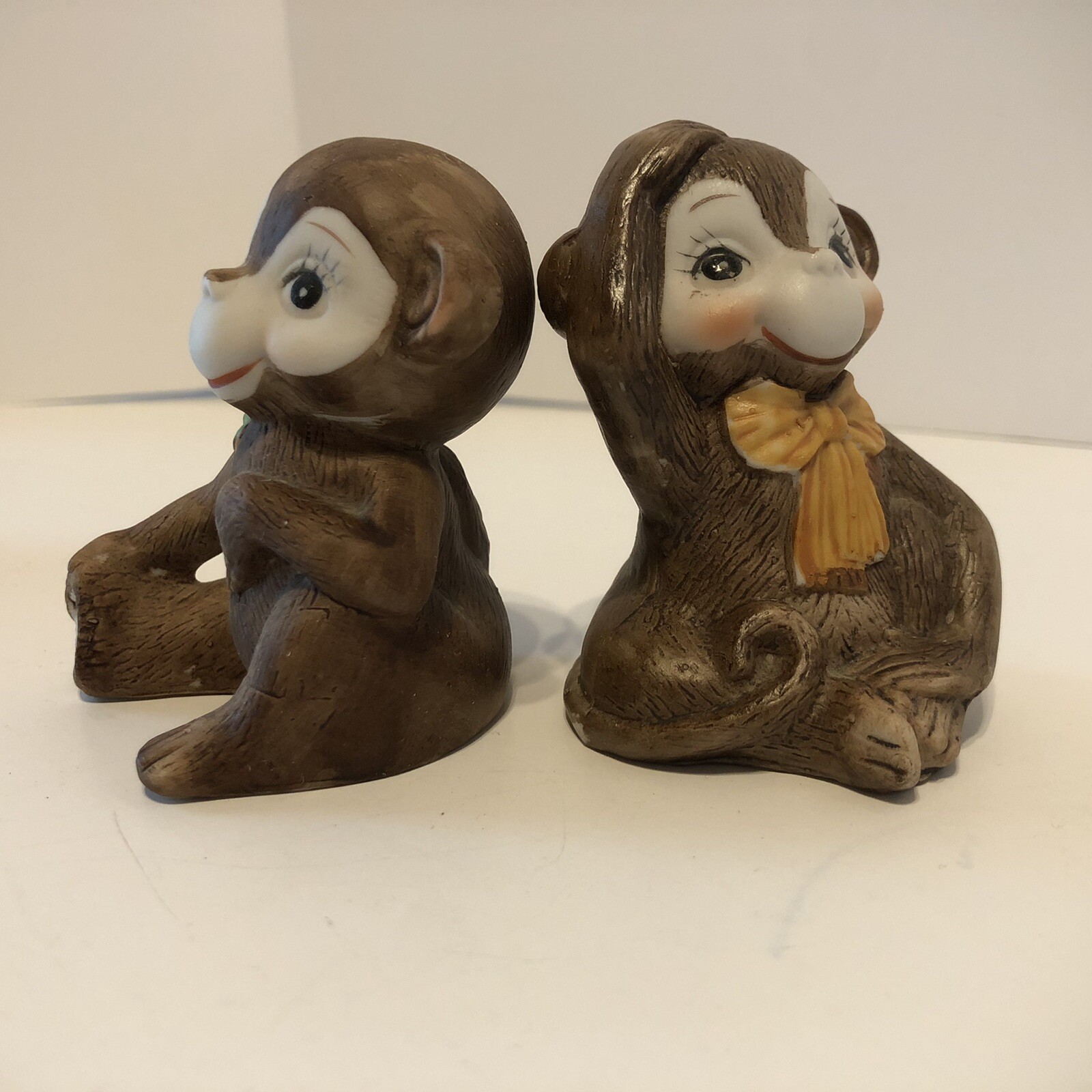 Vintage Monkey Salt & Pepper Shakers Cute Monkeys Wedding Gift Made In