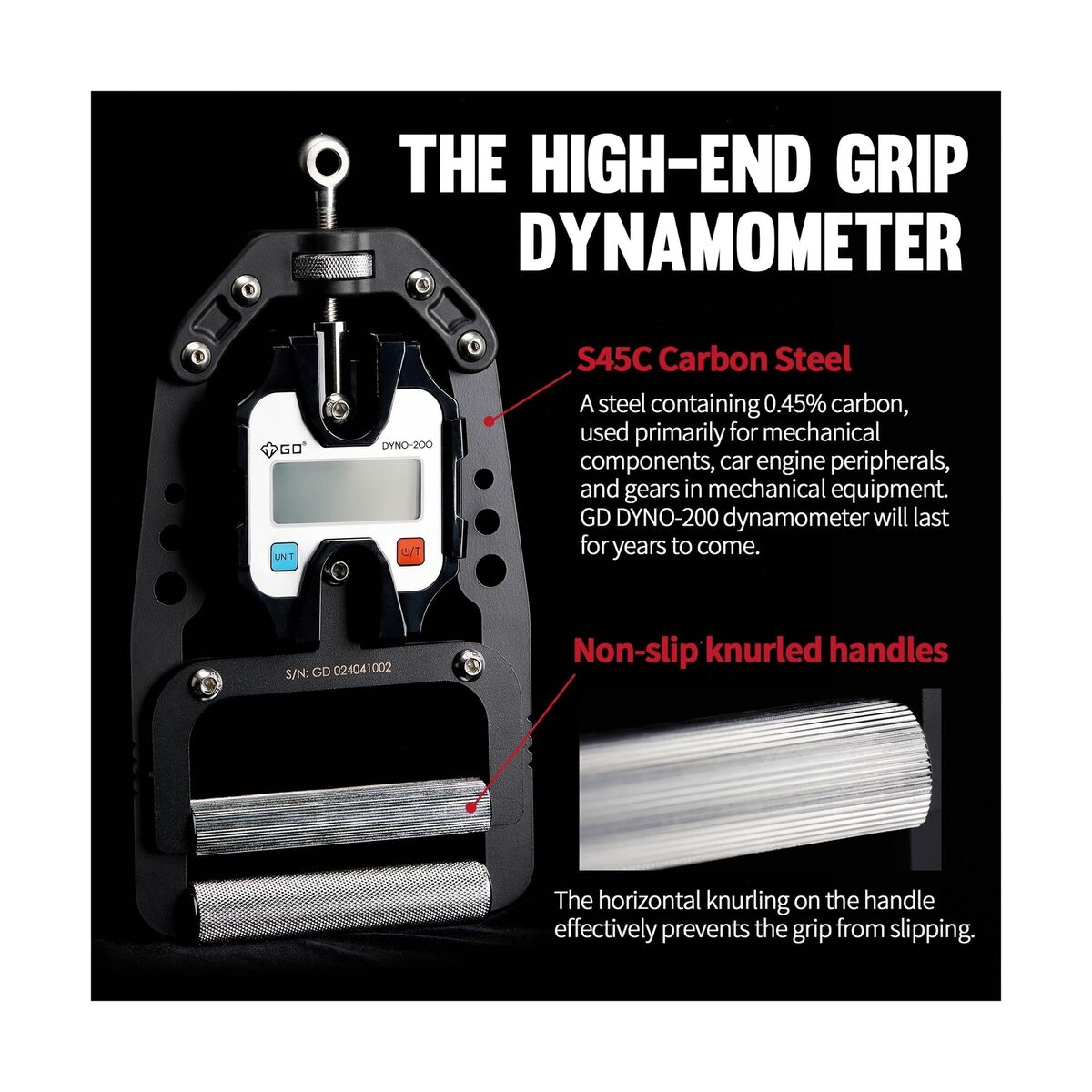 NEW) GD DYNO-200 Digital Hand Dynamometer Grip Strength NEW) GD DYNO-200 Digital Hand Dynamometer Grip Strength
