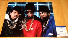Rev Run DMC Raising Hell King Of Rock Signed Group Signed 11x14 Photo PSA
