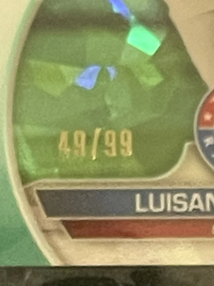 2023 Bowman Chrome Sapphire Luisangel Acuna Aqua 49/99 - Image 3 of 3