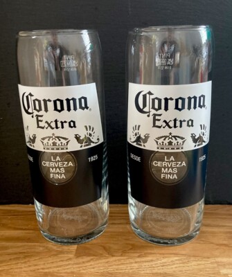 2 x neue offizielle nukleierte Corona Extra Pint Biergläser Pub Bar Mancave