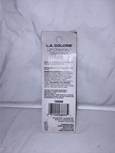 LA Colors Lip Crayon Sass C68888. Sealed. - Picture 4 of 7