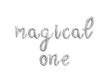 MAGICAL ONE Cursive Letter Balloon Banner - 1st Birthday Party Decorations