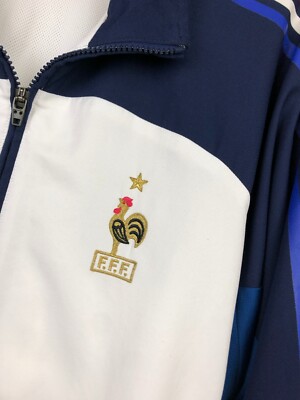 Vintage 90's Adidas France Football Jacket Soccer Track Top Mens