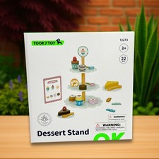 Afternoon Tea KUCHENSTÄNDER*Kinder PRETEND PLAY FOOD*Wooden Tooky Toy*Weihnachtsgeschenk*